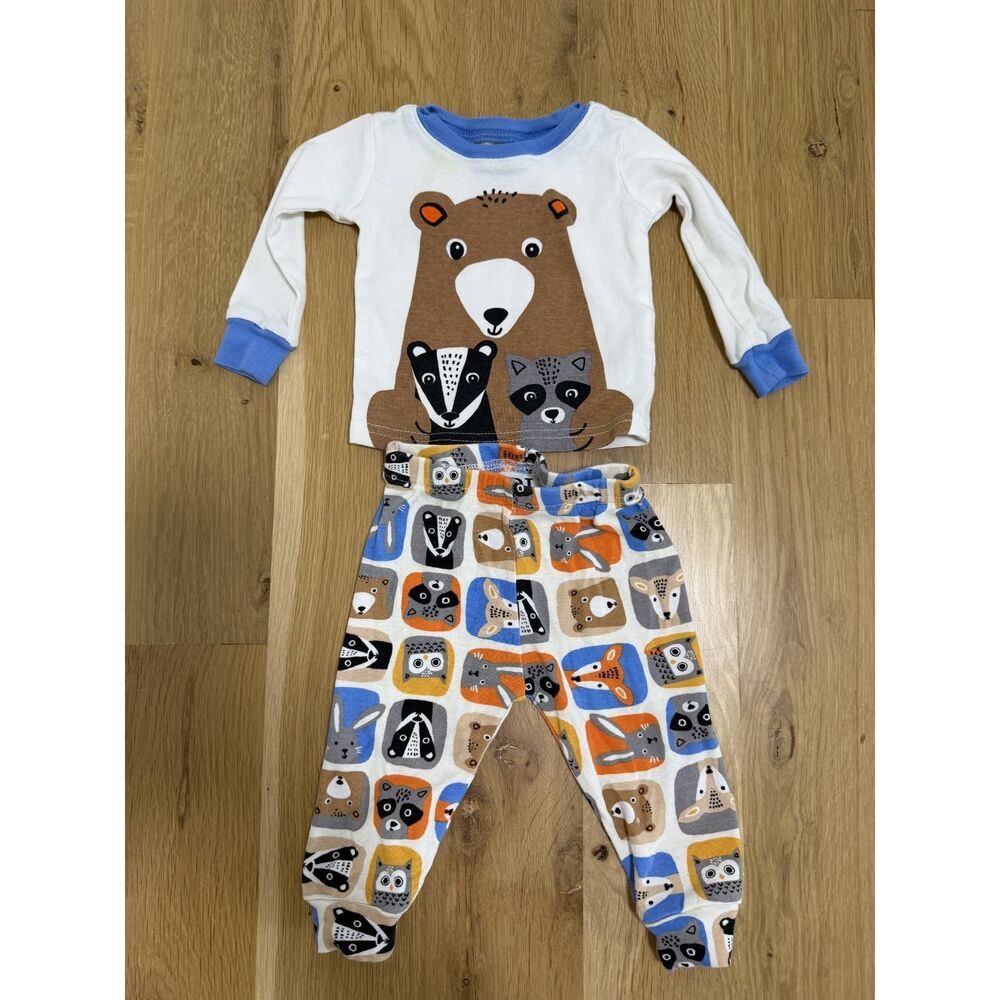 The Children's Place PJ Place Animal Forest Pajama Set 3-6M EUC Cotton